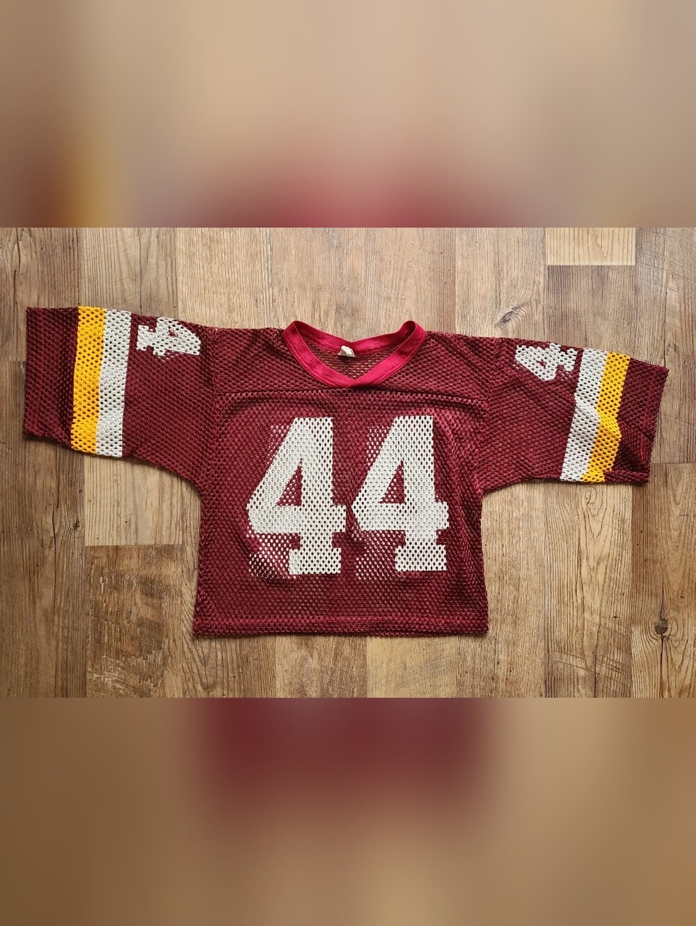 Vintage Cropped Net Mesh Football Jersey Lucky Number 44 Think Halloween! Size M